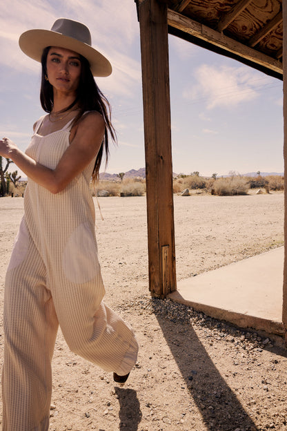 Addey Knit Overalls in Cream - FINAL SALE