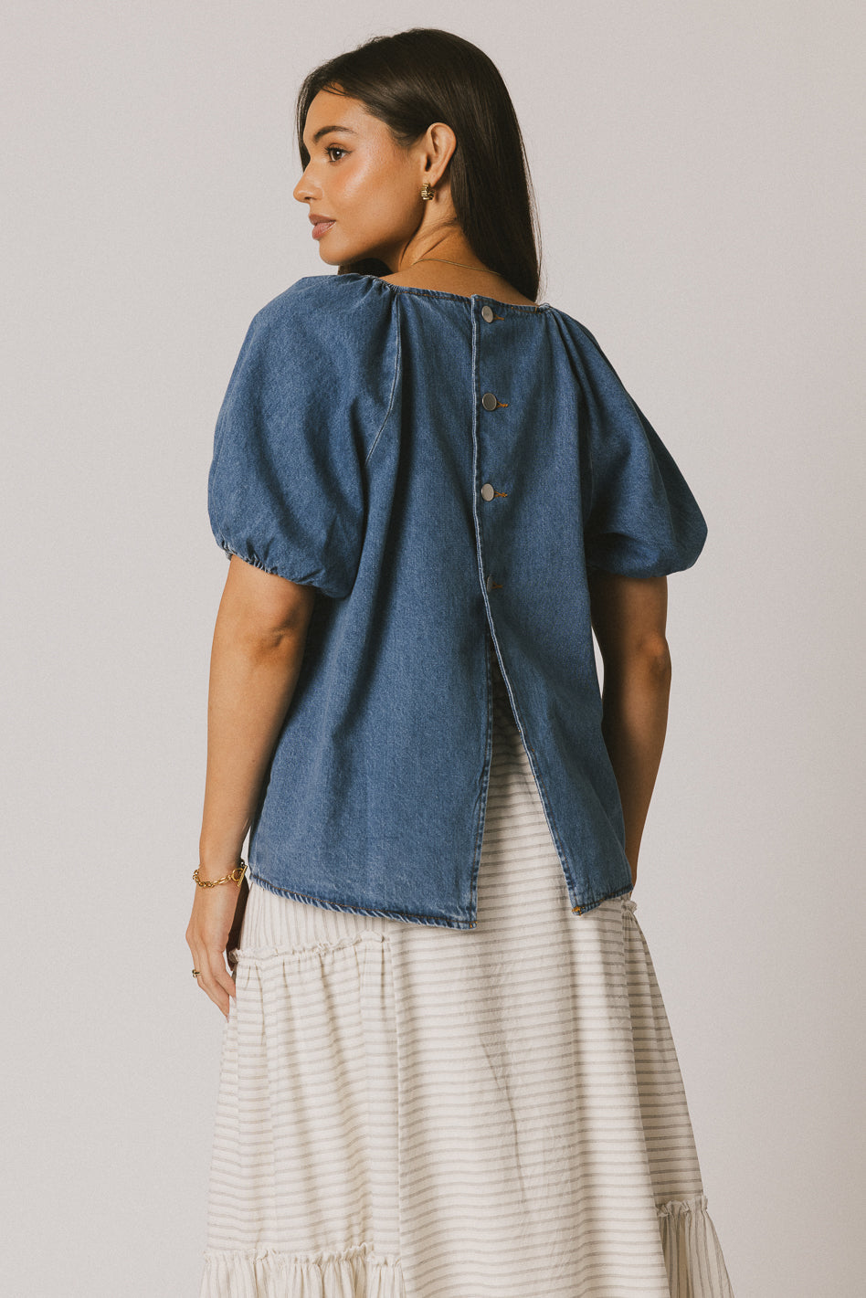 Iverson Denim Top - FINAL SALE