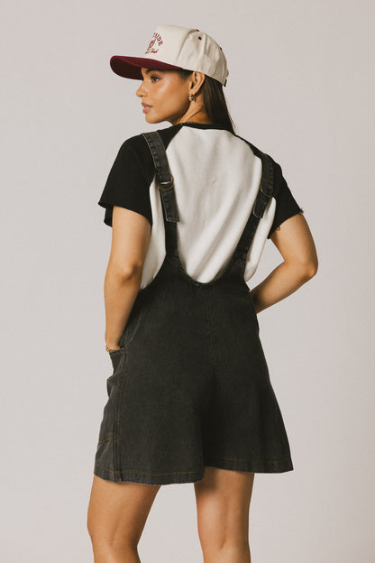 Scottie Denim Overalls in Black - FINAL SALE