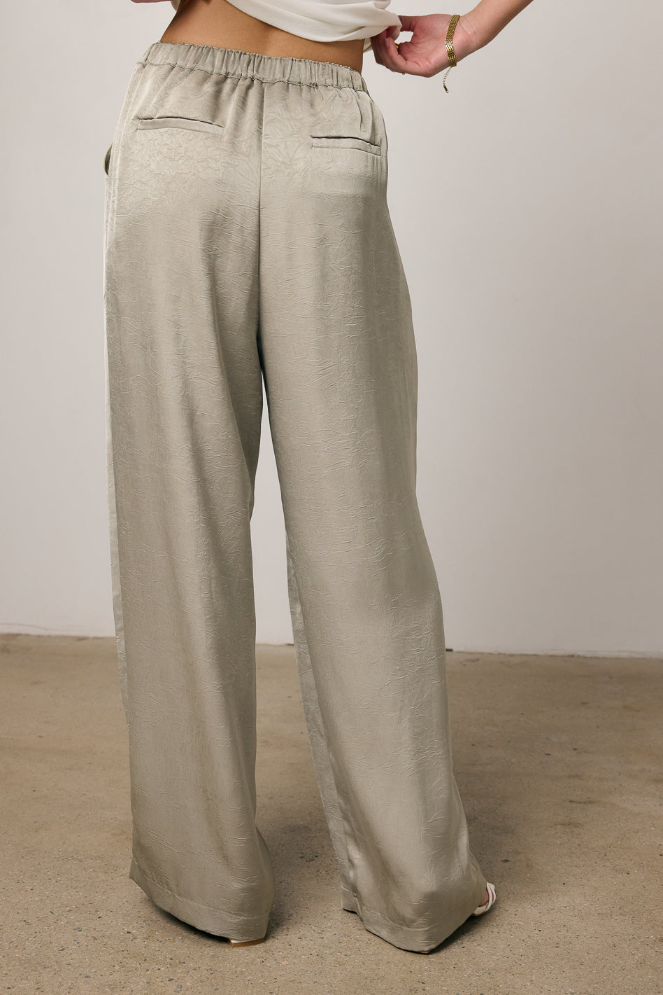 Maya Wide Leg Pants in Sage - FINAL SALE