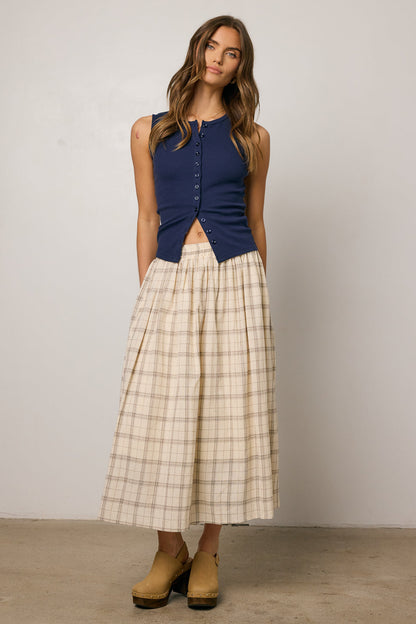 Sharon Plaid Maxi Skirt - FINAL SALE