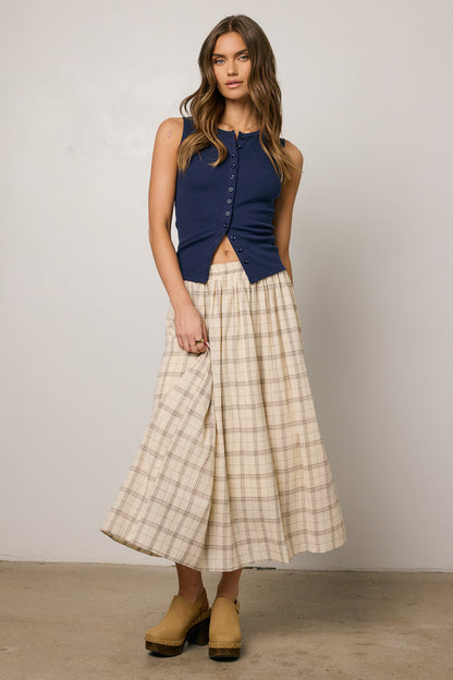 Sharon Plaid Maxi Skirt - FINAL SALE