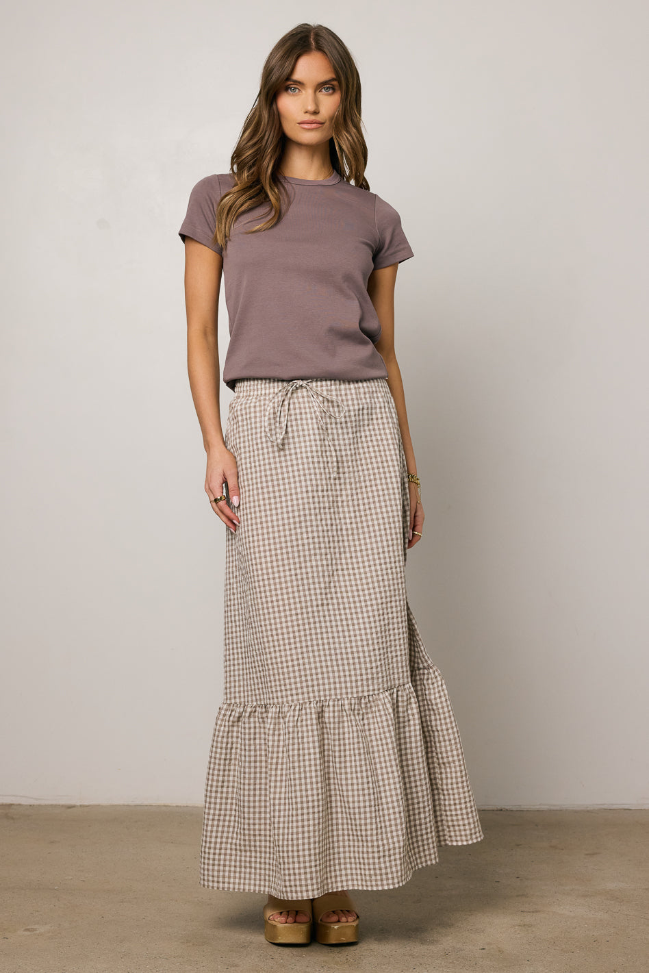 Willie Gingham Maxi Skirt - FINAL SALE