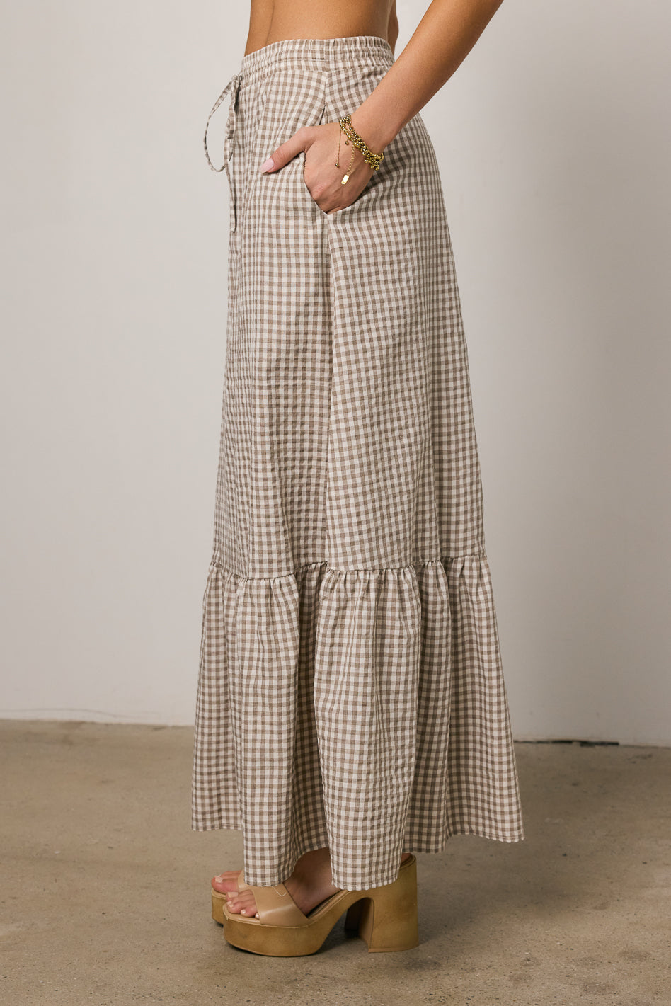 Willie Gingham Maxi Skirt - FINAL SALE