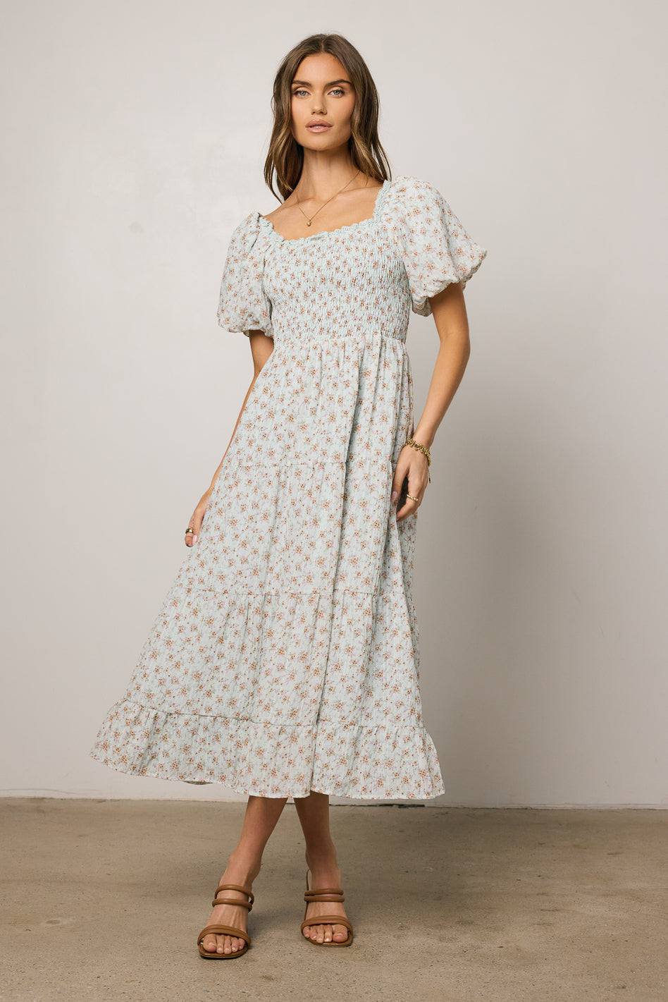 Asha Floral Midi Dress - FINAL SALE