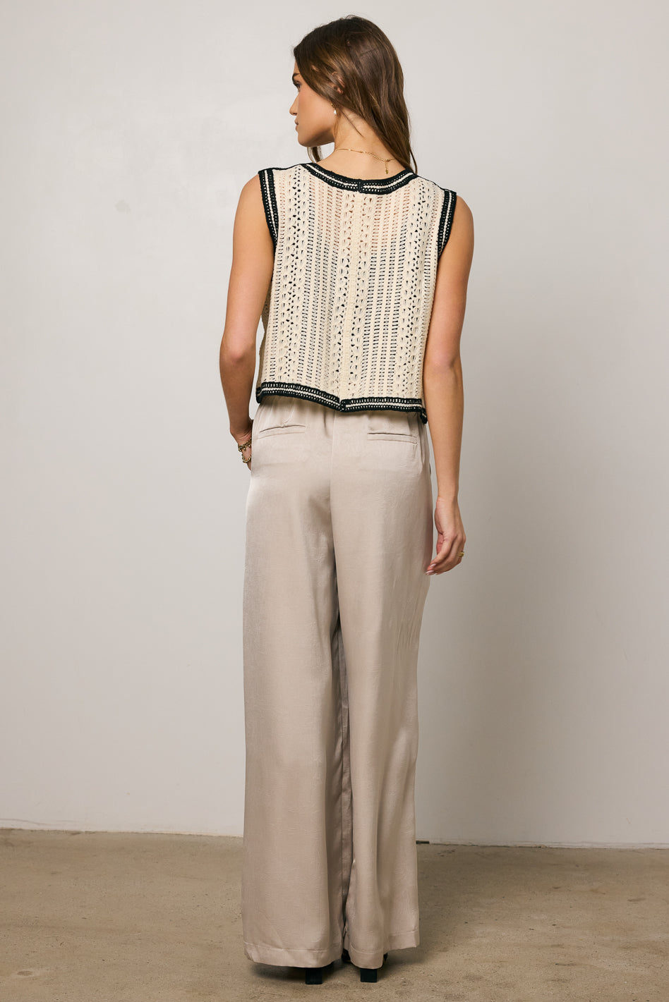 Maya Wide Leg Pants in Taupe - FINAL SALE