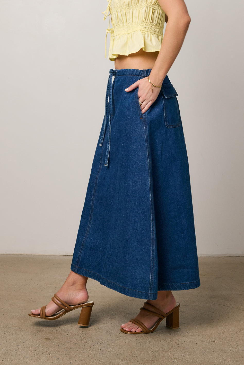 Arlo Denim Maxi Skirt - FINAL SALE