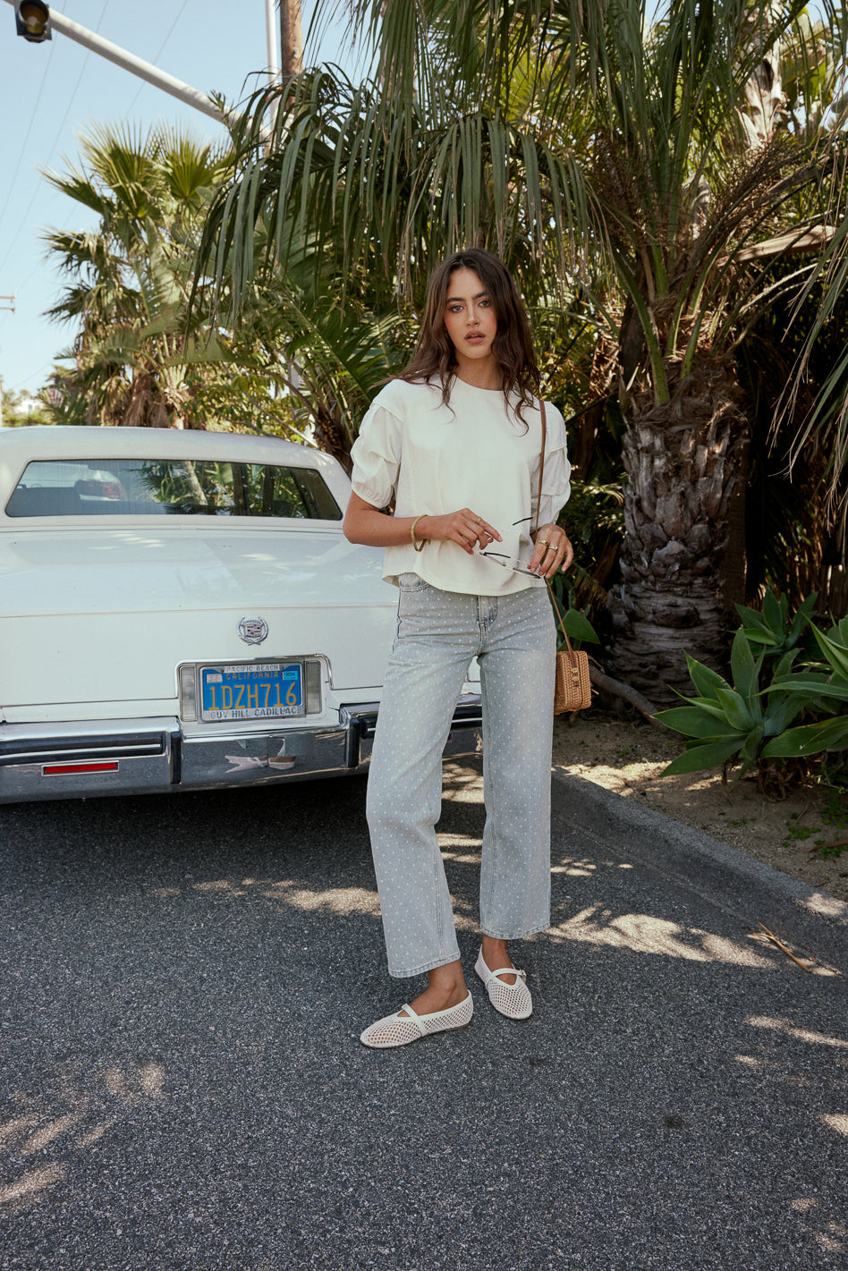 Hailey Polka Dot Straight Leg Jeans - FINAL SALE