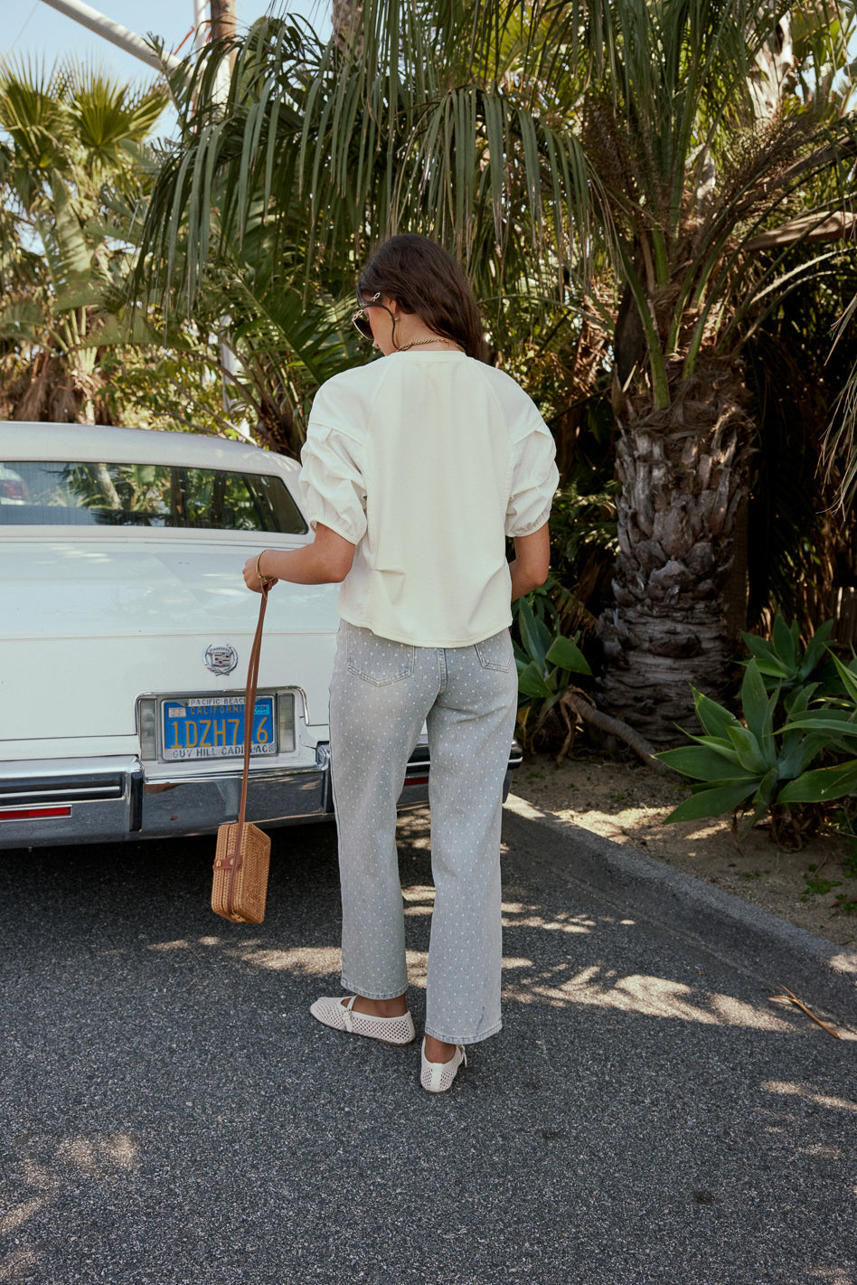 Hailey Polka Dot Straight Leg Jeans - FINAL SALE