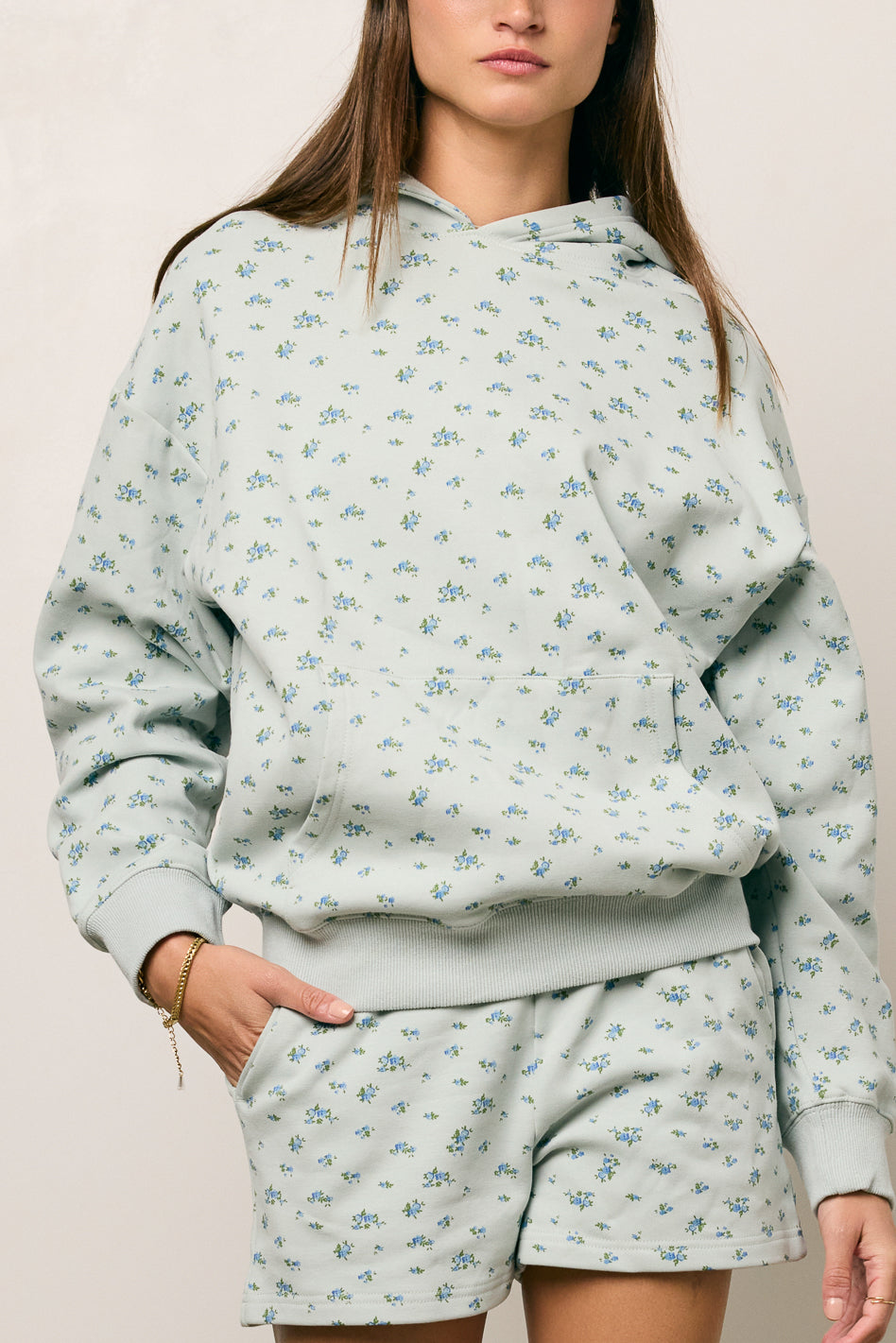 Elora Floral Shorts in Blue - FINAL SALE