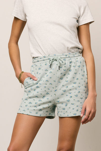 Elora Floral Shorts in Blue - FINAL SALE