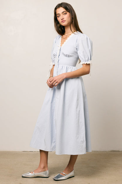 Romy Lace Trim Midi Dress - FINAL SALE