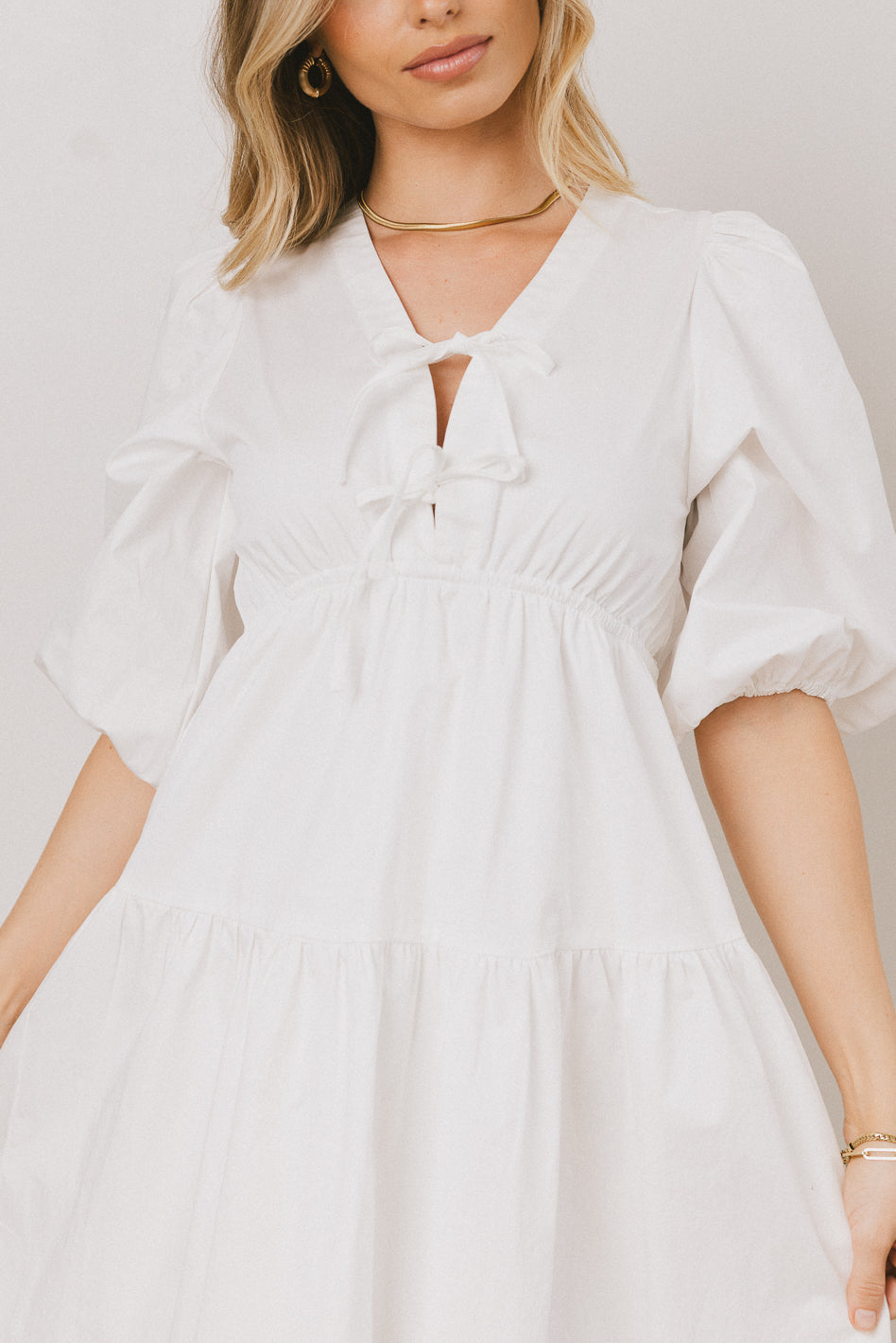 Nadia Midi Dress in Cream - FINAL SALE