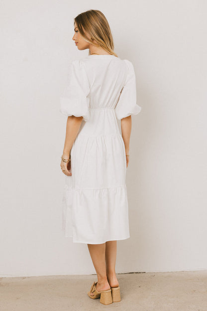Nadia Midi Dress in Cream - FINAL SALE