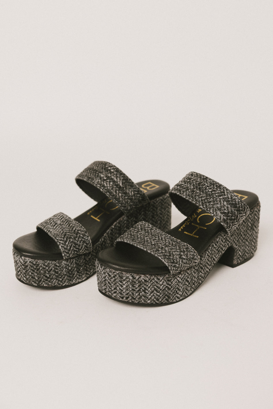 Kylie Platform Sandals in Black - FINAL SALE