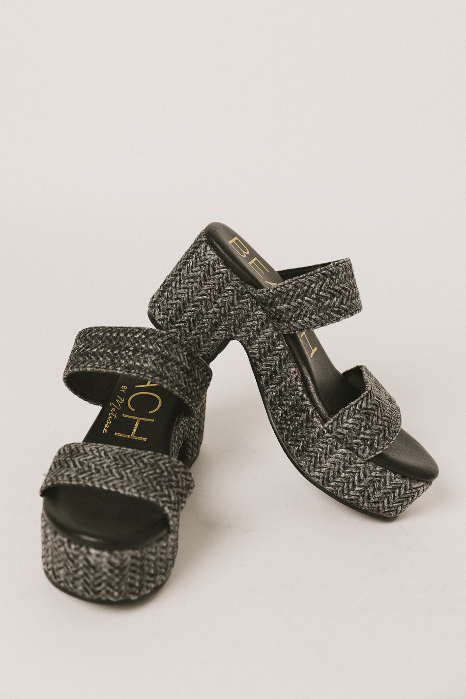 Kylie Platform Sandals in Black - FINAL SALE