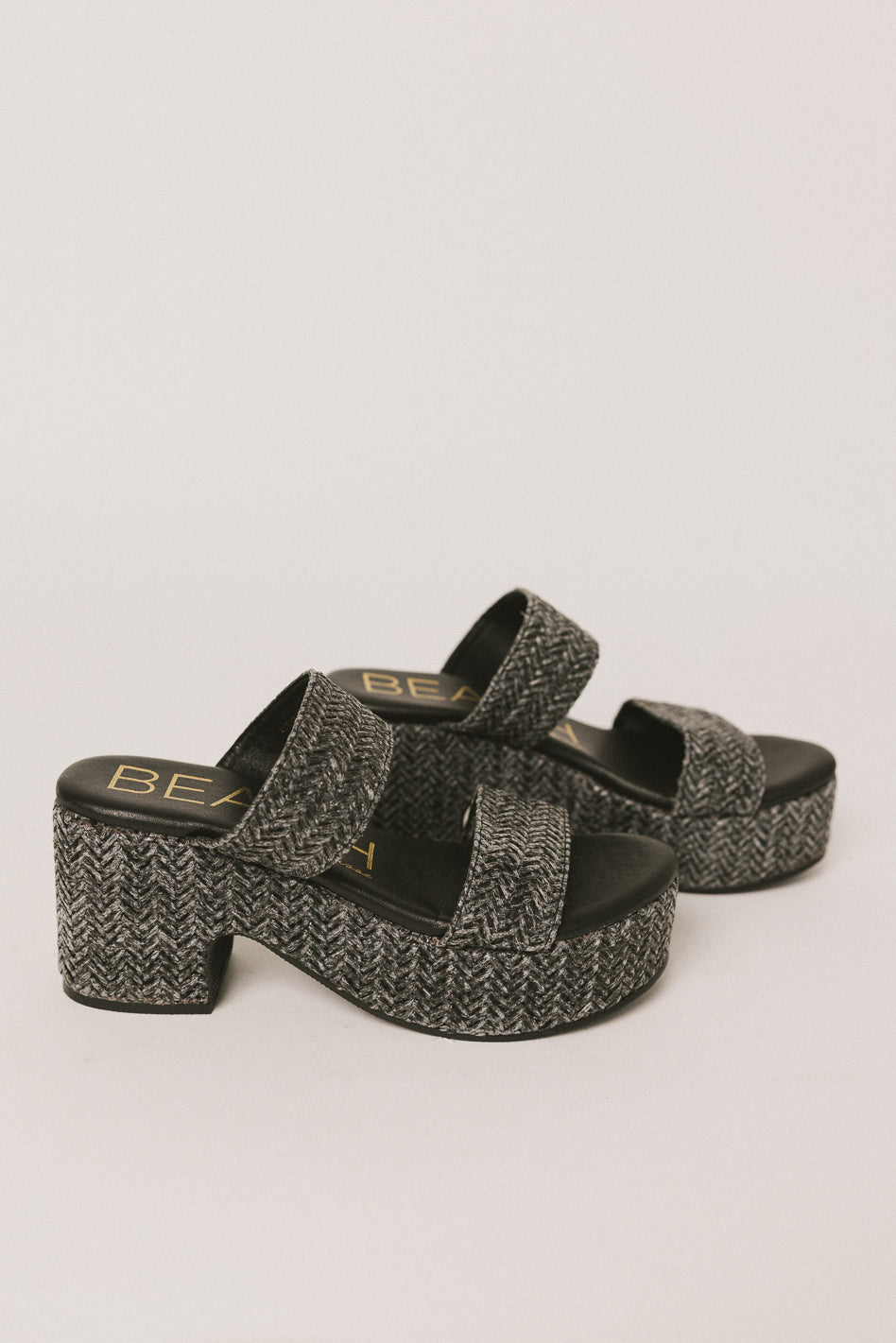 Kylie Platform Sandals in Black - FINAL SALE