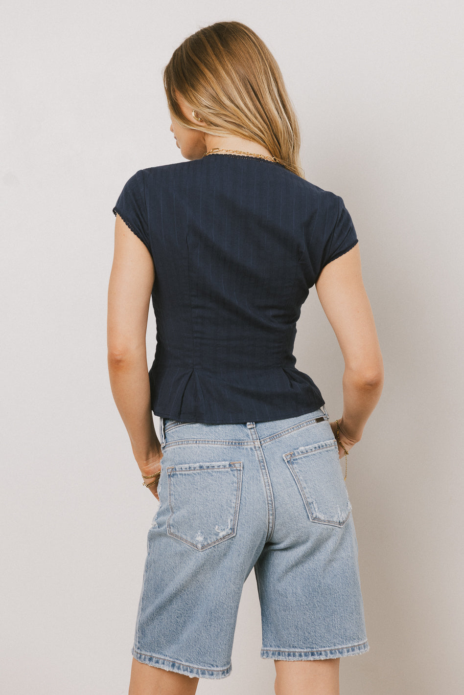 Lillian Distressed Denim Shorts - FINAL SALE