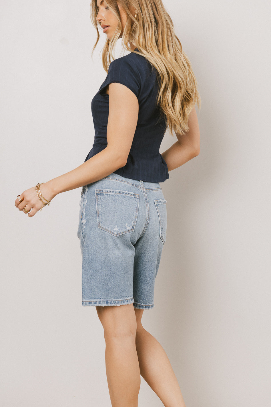 Lillian Distressed Denim Shorts - FINAL SALE