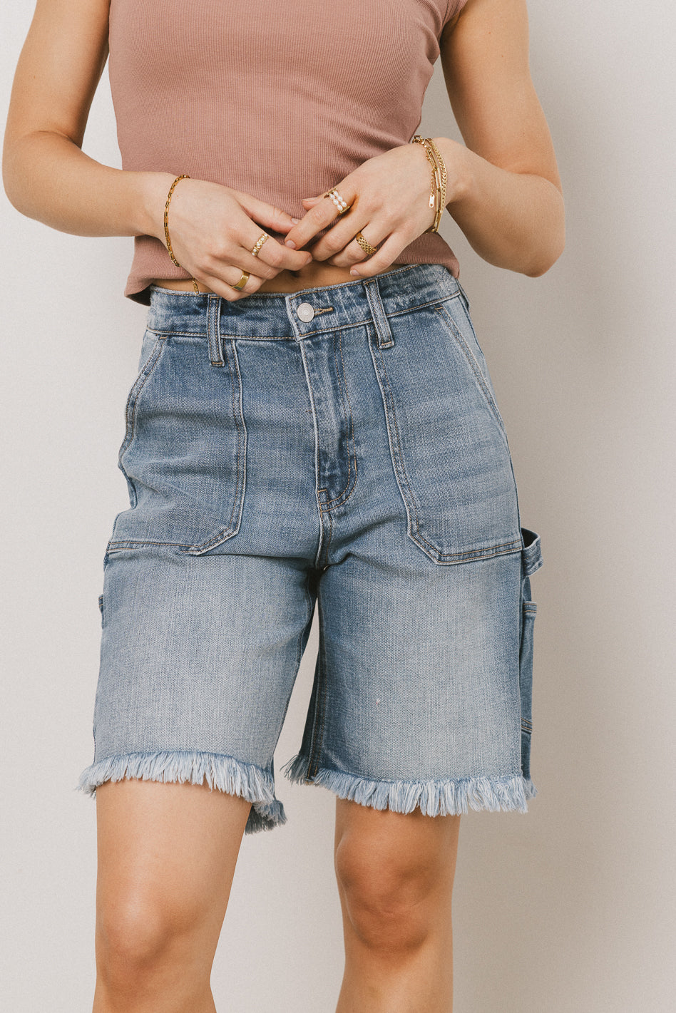 Emmy Frayed Bermuda Shorts - FINAL SALE