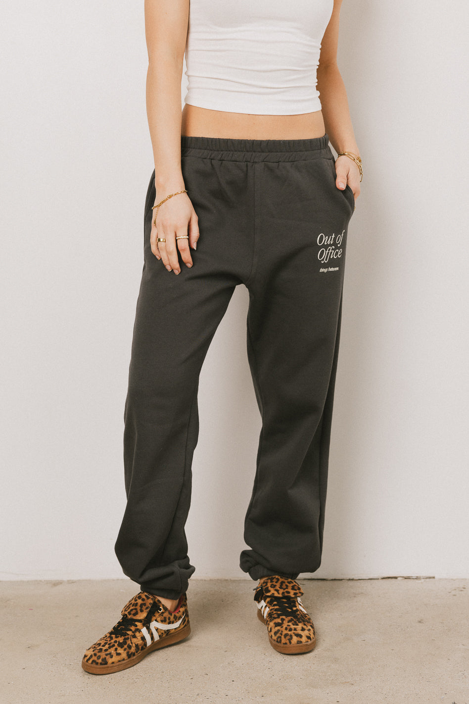 Out of Office Sweatpants in Charcoal - FINAL SALE