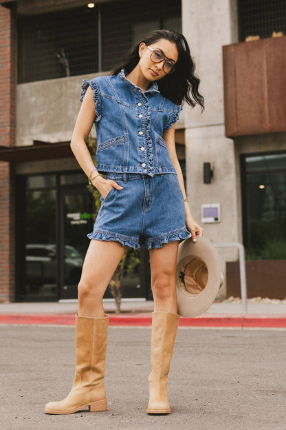 Sasha Ruffled Button Up - FINAL SALE