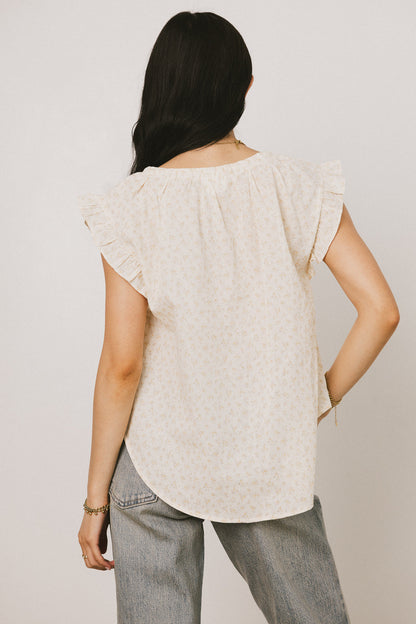 Rome Floral Blouse in Yellow - FINAL SALE