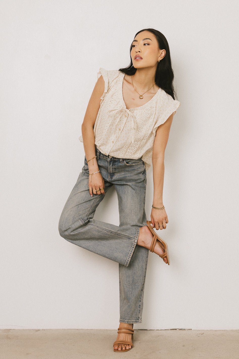 Rome Floral Blouse in Yellow - FINAL SALE