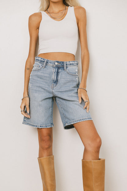 Lillian Distressed Denim Shorts - FINAL SALE