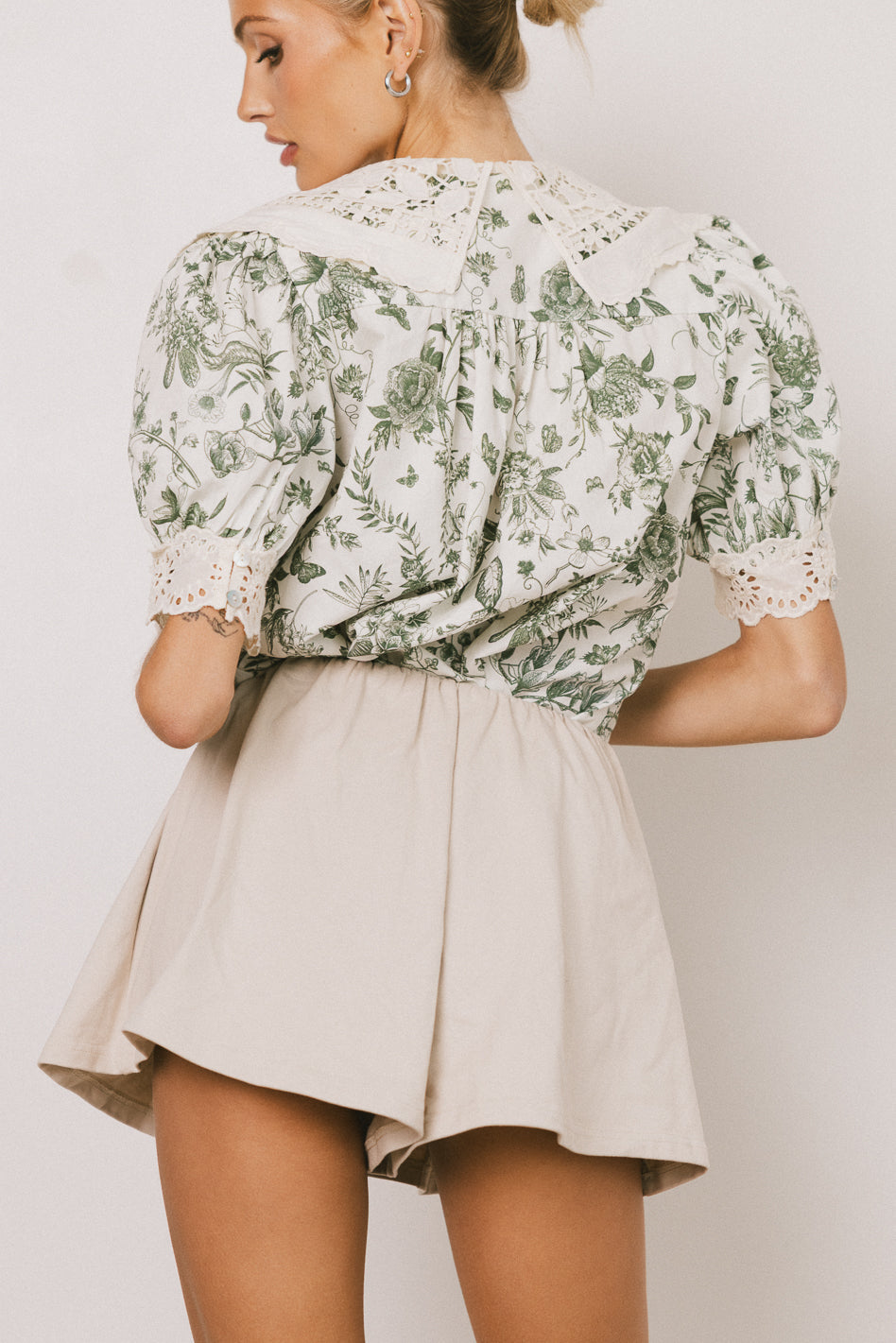 Jamie Knit Shorts in Beige - FINAL SALE