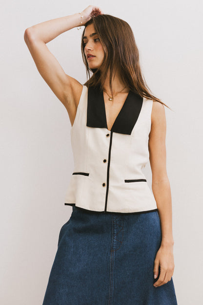 Linda Collared Vest - FINAL SALE
