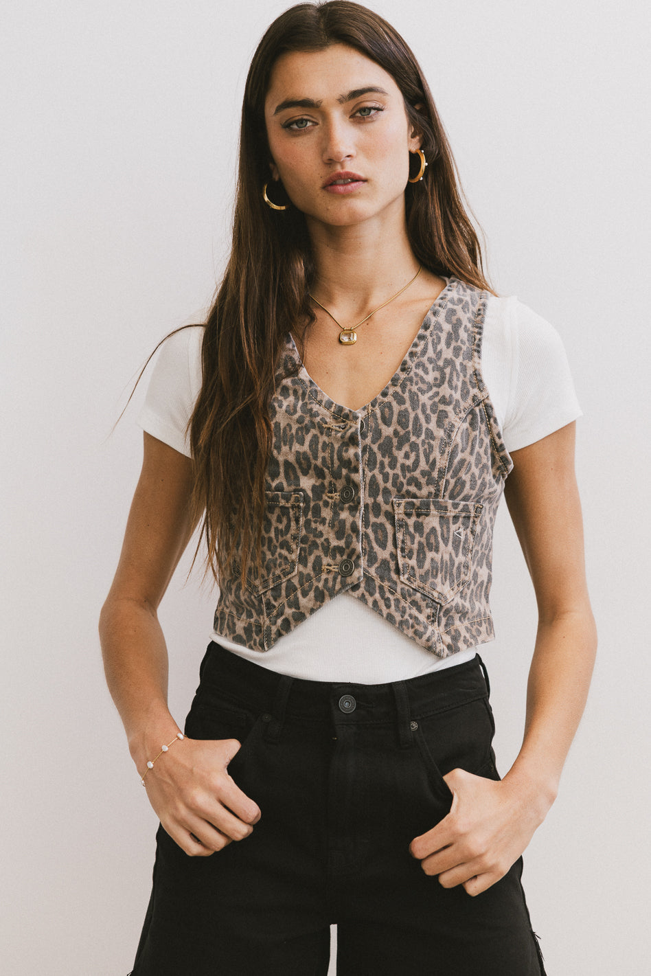 Holly Cheetah Vest - FINAL SALE