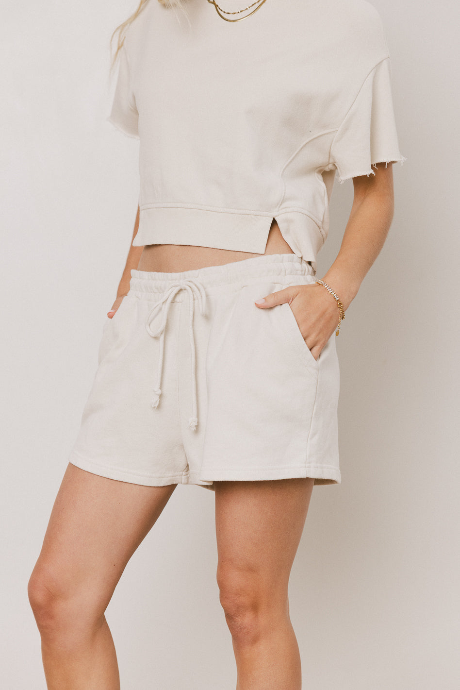 Willa Knit Shorts in Cream - FINAL SALE