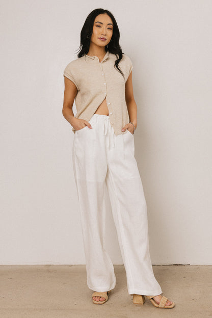 Tanya Linen Wide-Leg Pants - FINAL SALE