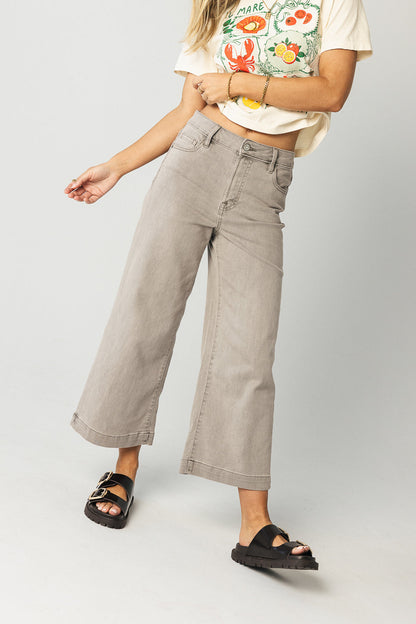 Oliver Extra Wide Leg Jeans in Gray - FINAL SALE