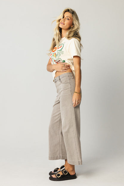 Oliver Extra Wide Leg Jeans in Gray - FINAL SALE