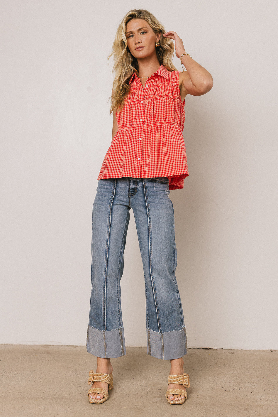 Lea Gingham Blouse - FINAL SALE