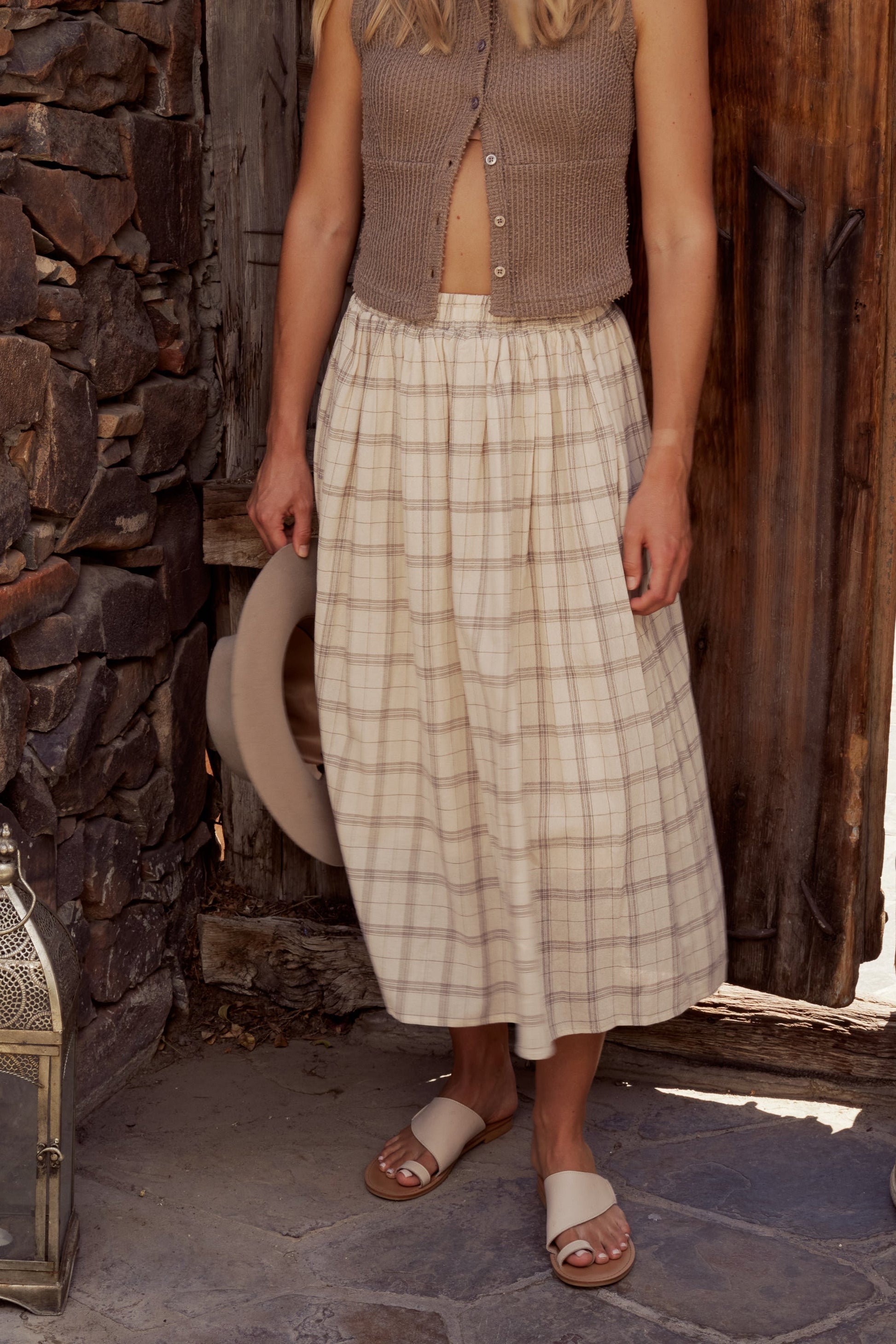 Sharon Plaid Maxi Skirt - FINAL SALE