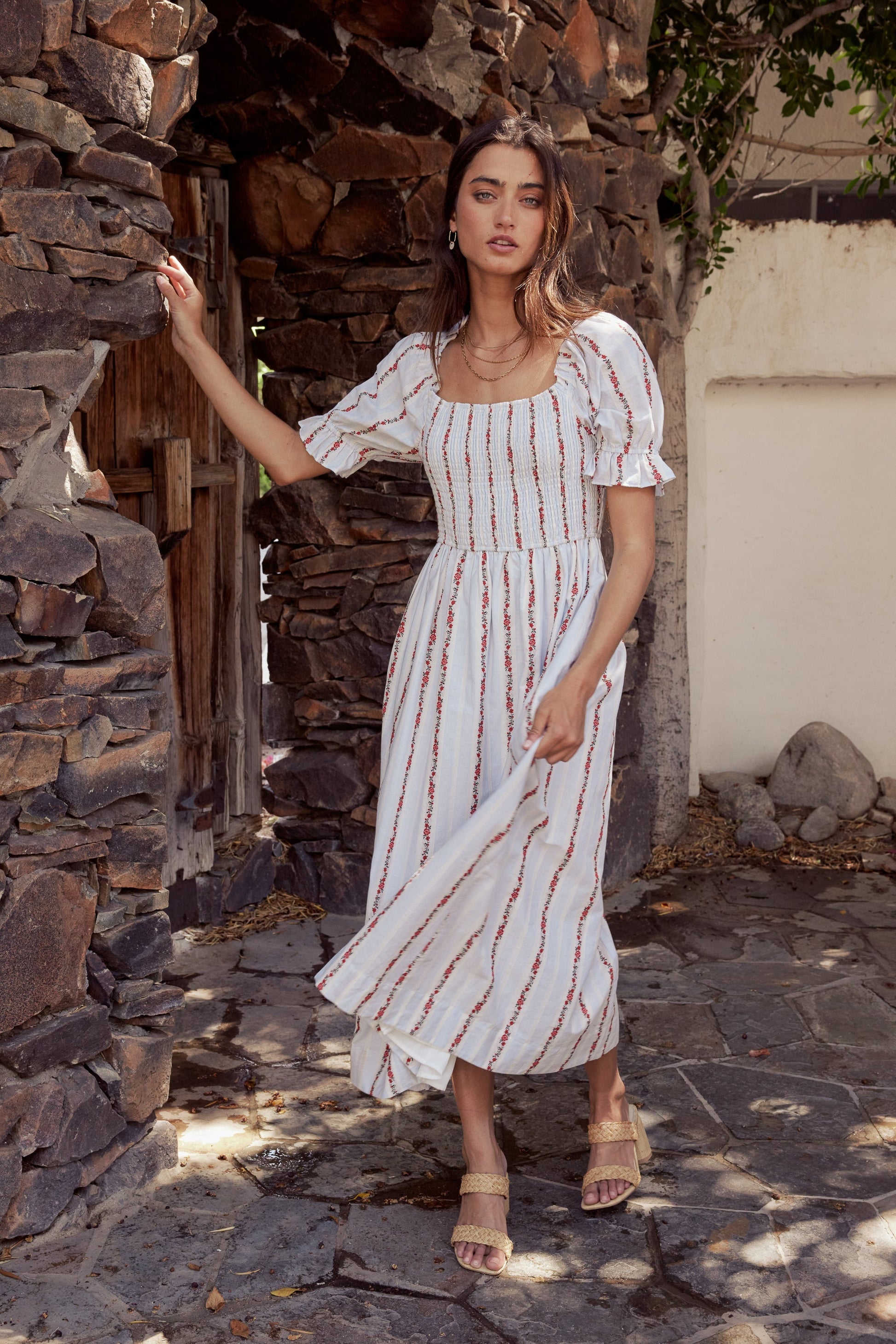 Effie Embroidered Midi Dress - FINAL SALE