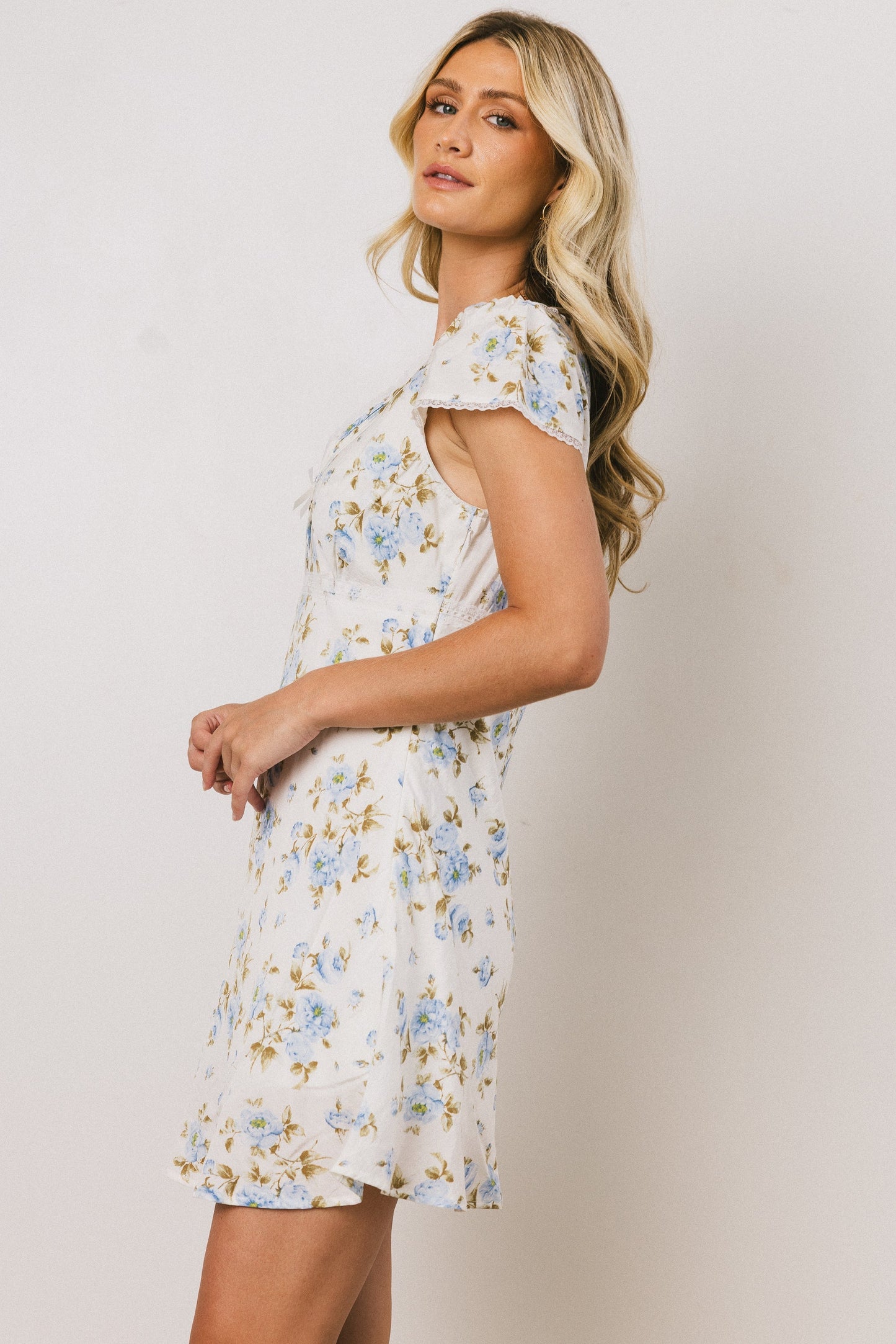 Leo Lace Trim Mini Dress - FINAL SALE