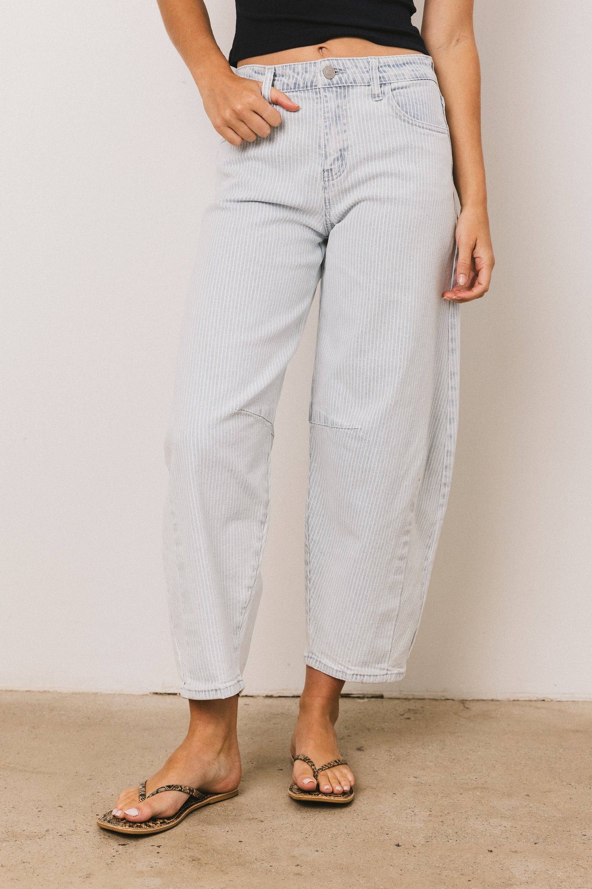Cade Striped Barrel Jeans - FINAL SALE