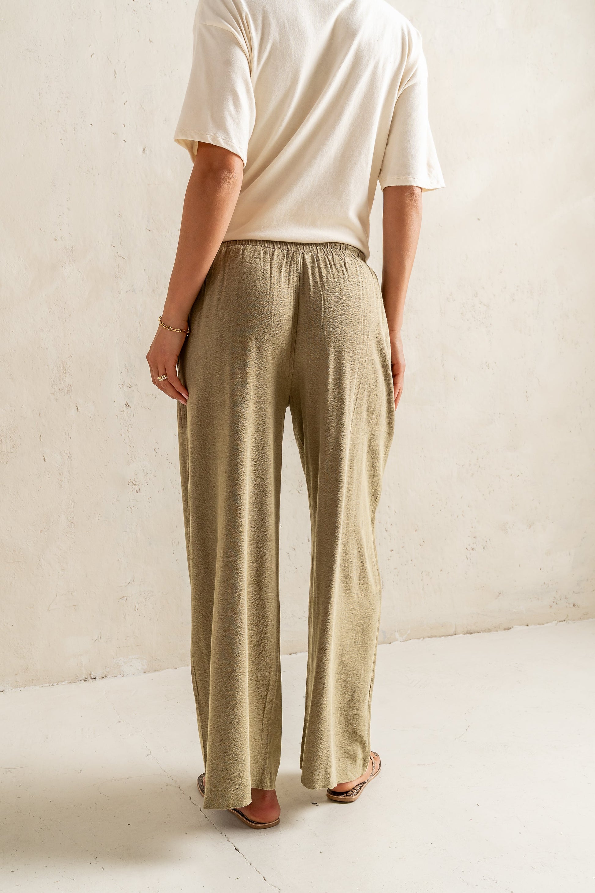 Nico Wide Leg Pants in Olive - FINAL SALE