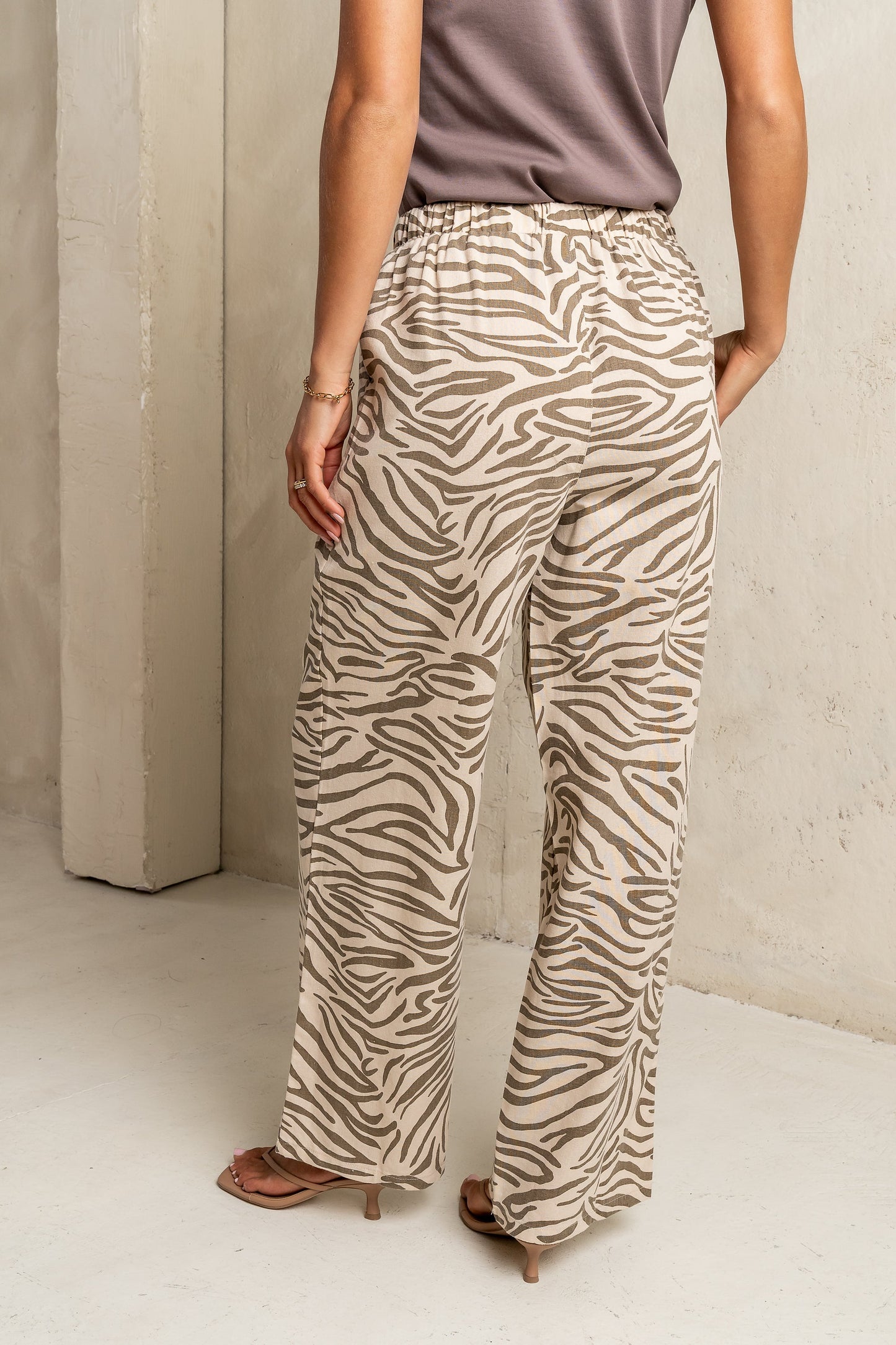 Hazel Abstract Linen Pants - FINAL SALE