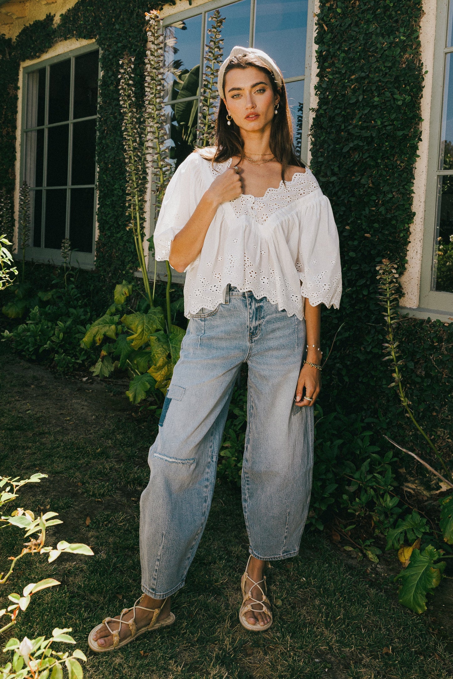 Jane Patchwork Barrel Jeans - FINAL SALE