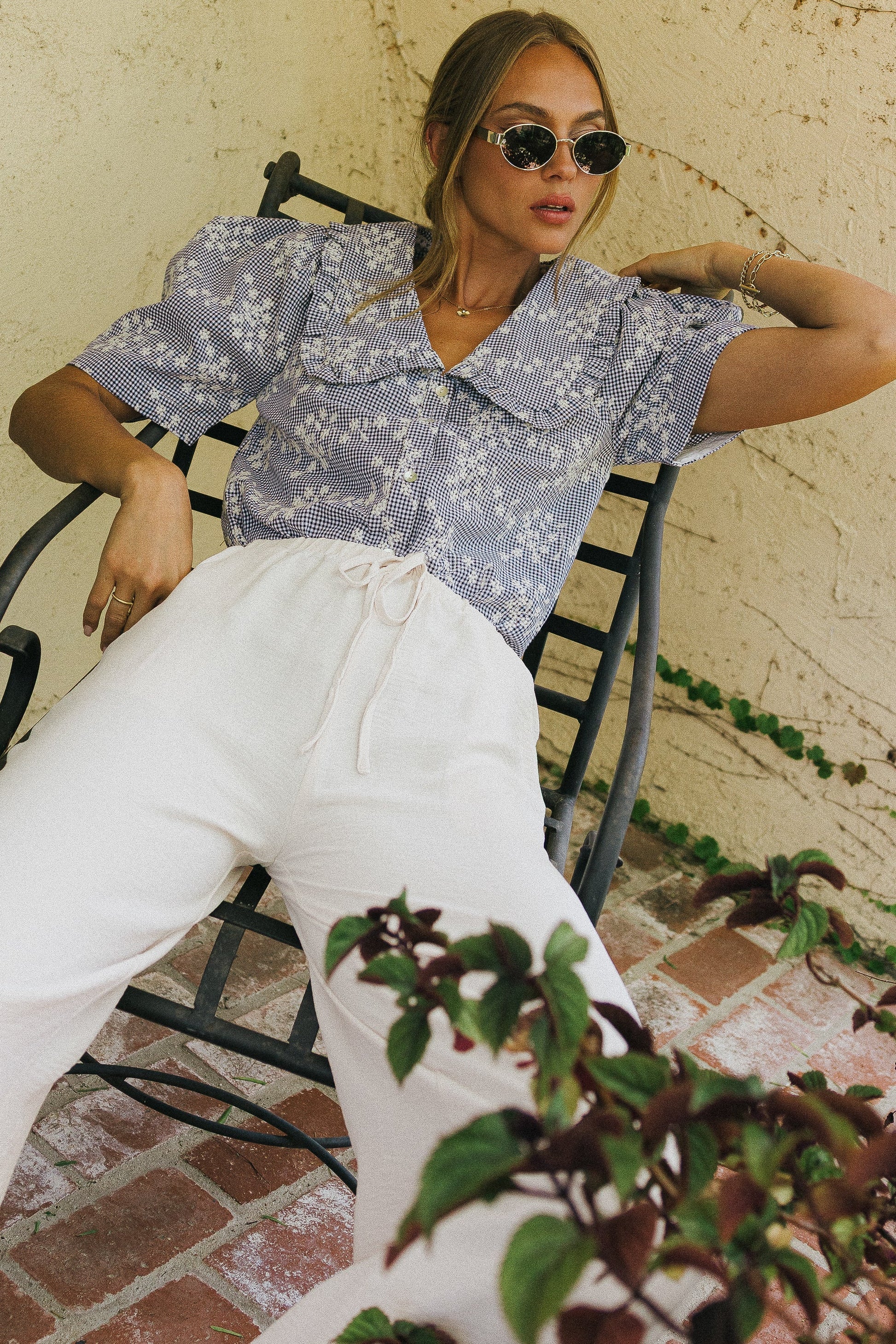 Amari Gingham Blouse - FINAL SALE