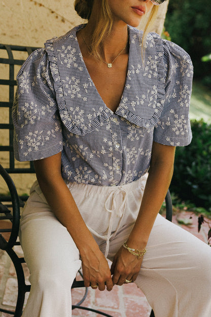 Amari Gingham Blouse - FINAL SALE