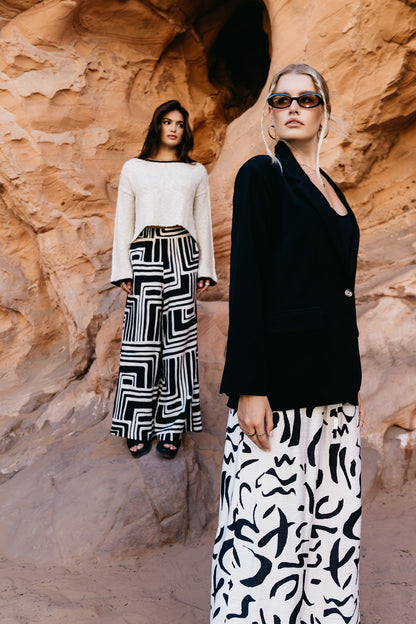 Dylan Wide Leg Pants in Natural - FINAL SALE