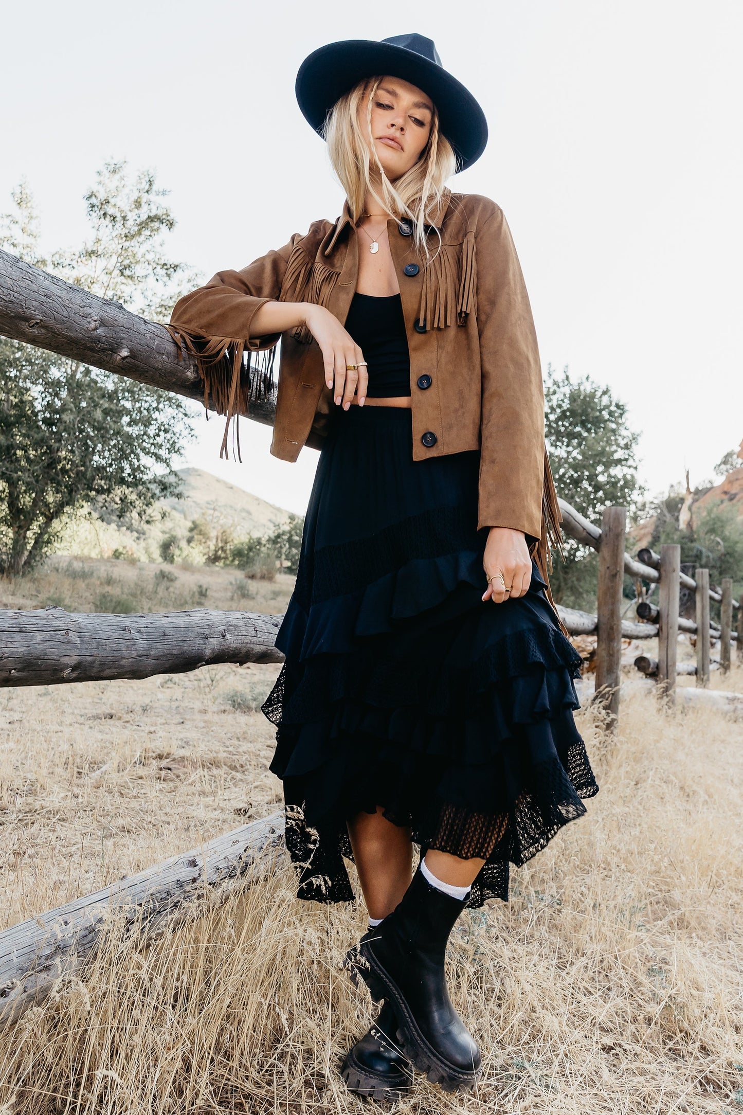 Megan Tiered Midi Skirt - FINAL SALE