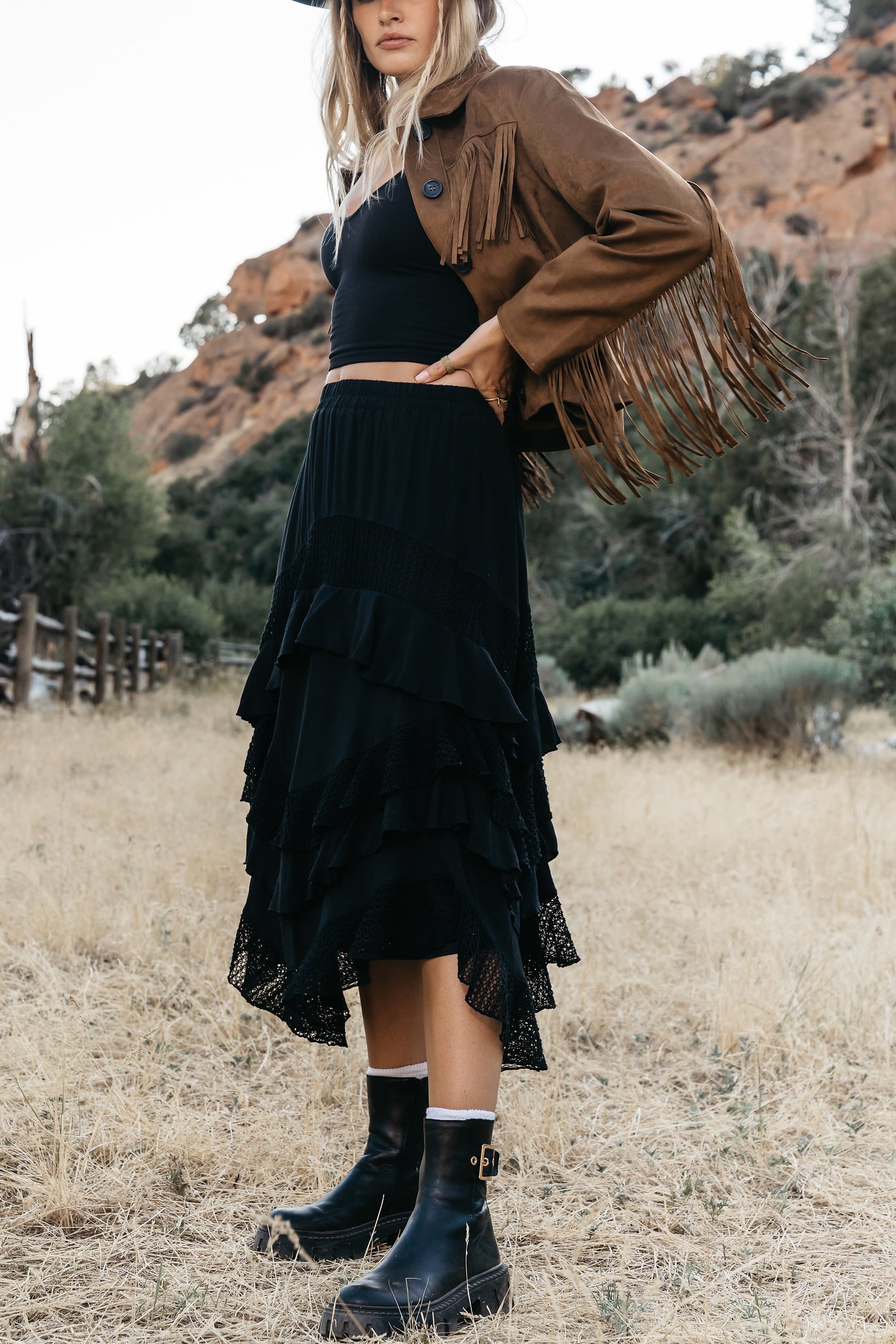 Megan Tiered Midi Skirt - FINAL SALE