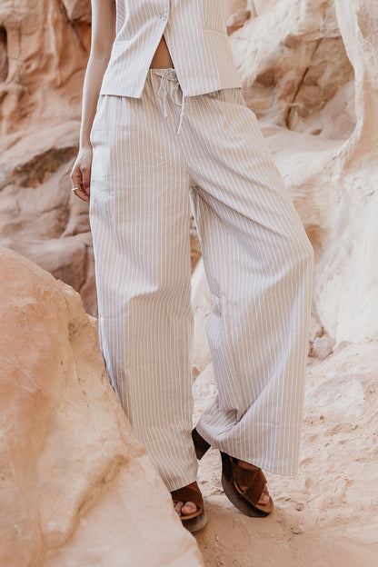 Rosa Wide Leg Pants in Taupe